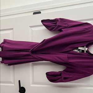 Chic Long Sleeve Purple Dress